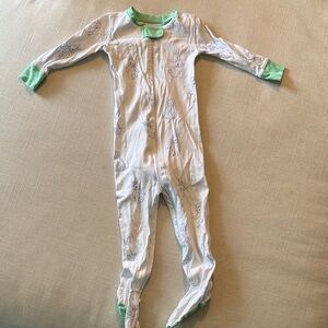 The Beaufort Bonnet Company White Footed One-Piece with Mint Trim